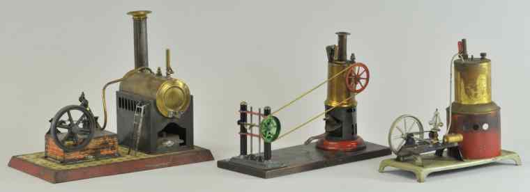 Appraisal: LOT OF THREE STEAM ENGINES Early grouping includes Weeden Upright