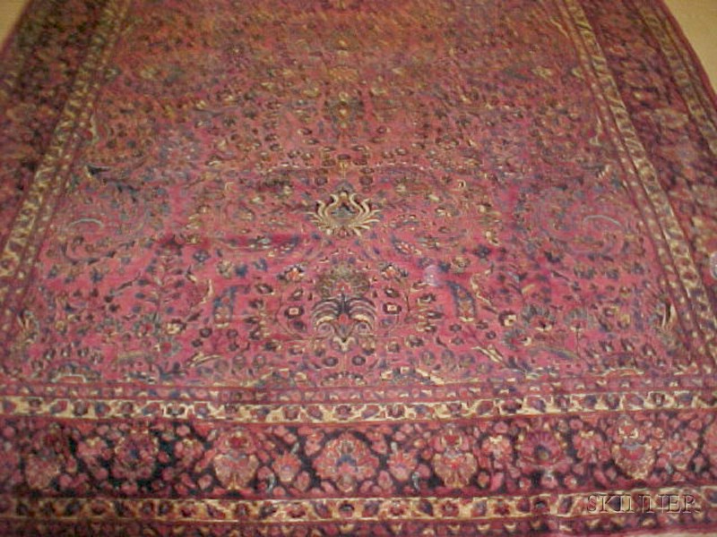 Appraisal: Sarouk Carpet West Persia early th century several small repairs