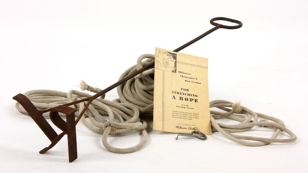 Appraisal: - Rex Trailer's Rope and Branding Iron Rex Trailer's rope