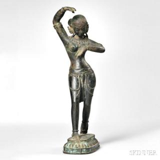 Appraisal: Bronze Figure of a Female Deity Possibly Maya Devi India