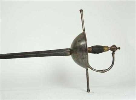 Appraisal: A th century Spanish cup hilted rapier the grip covered