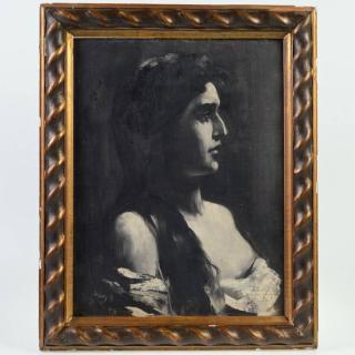 Appraisal: Lesser Ury Portrait of a young woman oil on board