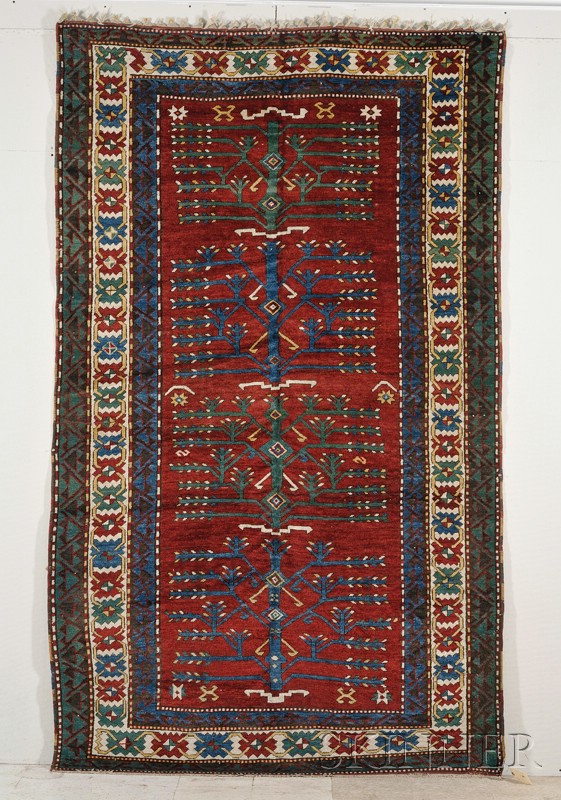 Appraisal: Tree Kazak Long Rug Southwest Caucasus late th early th