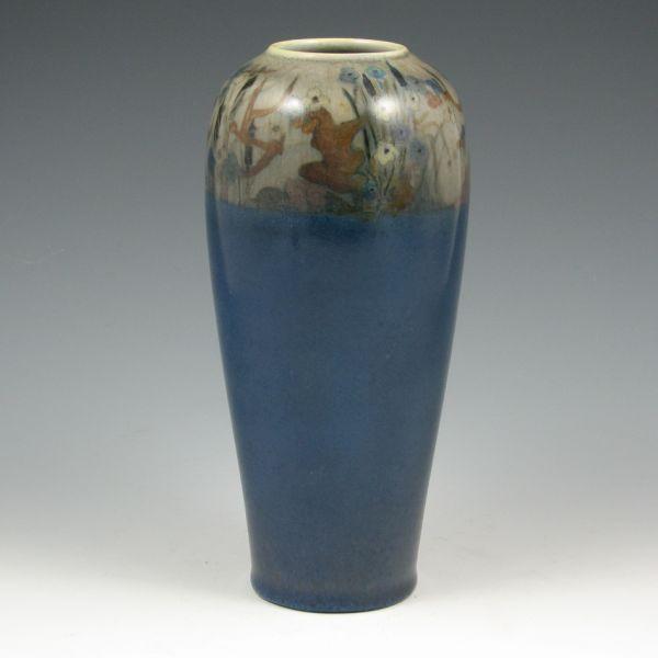 Appraisal: Rookwood vase from with an unconventional scenic band including trees