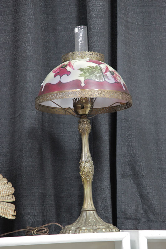 Appraisal: TABLE LAMP Mixed metal base with foliate motif having a