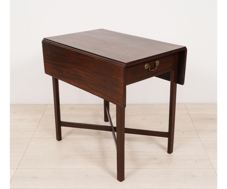 Appraisal: Chippendale mahogany Pembroke table circa with single drawer drop leaves