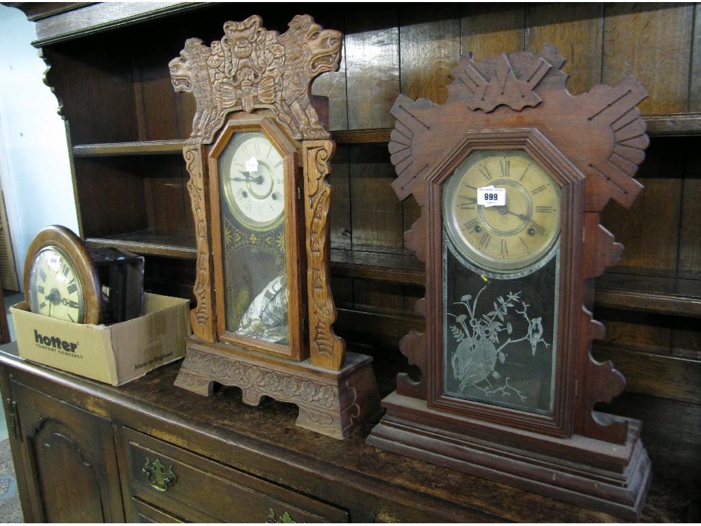 Appraisal: Lot comprising two American mantle clocks