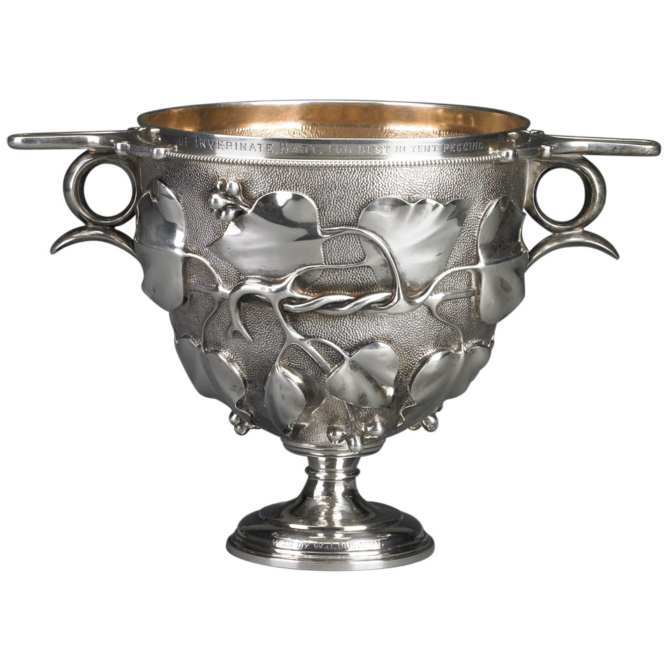 Appraisal: Victorian Silver Skyphos Two-Handled Cup Walter John Barnard London height