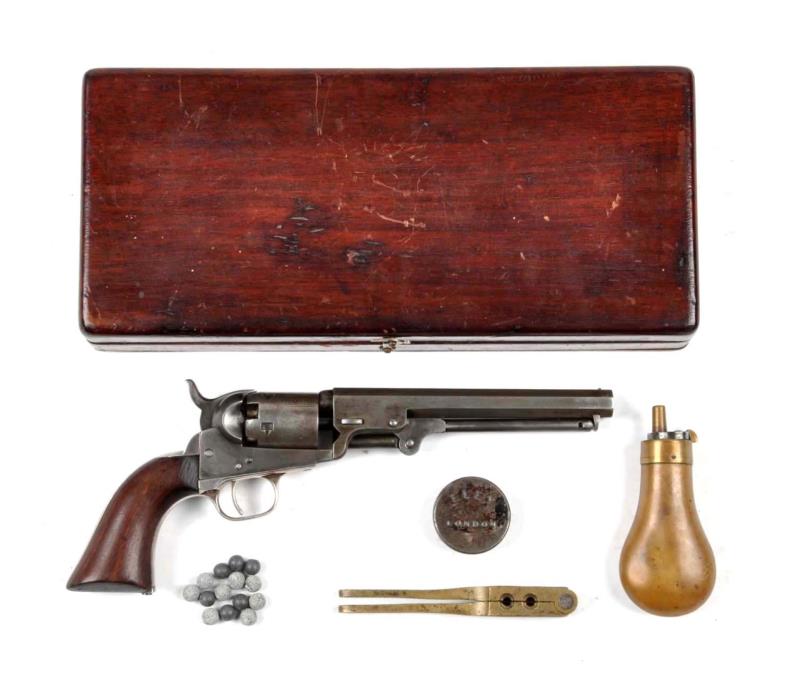 Appraisal: Cased Colt Model Pocket Model Revolver Serial This revolver was