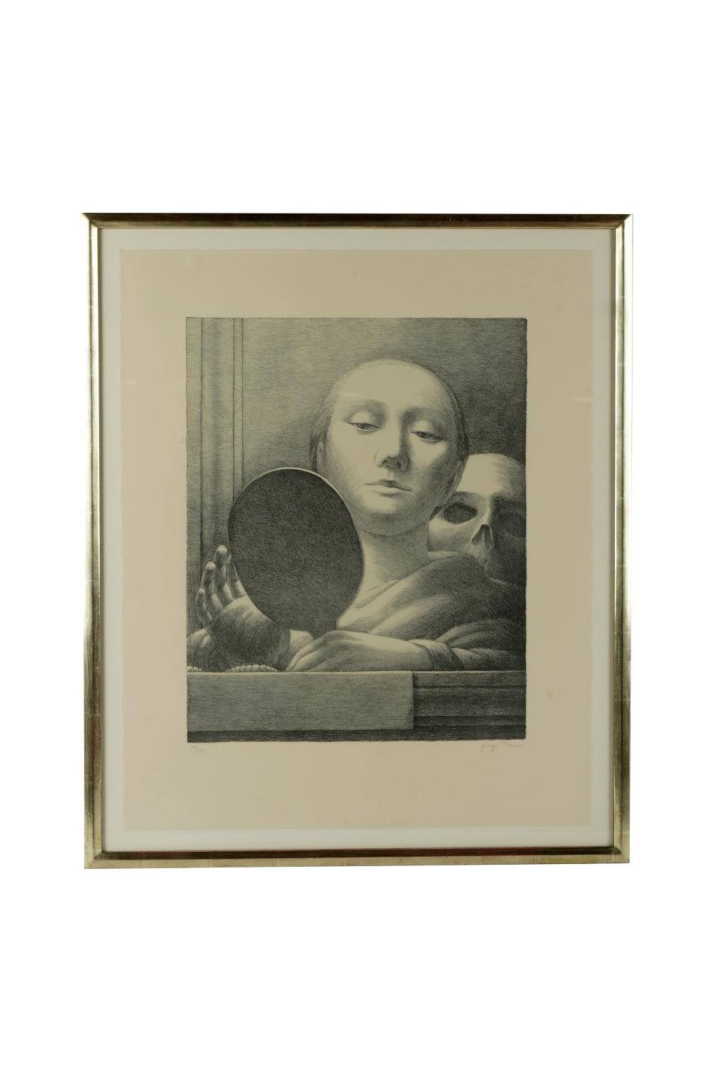 Appraisal: GEORGE TOOKER - THE MIRROR lithograph signed lower right numbered