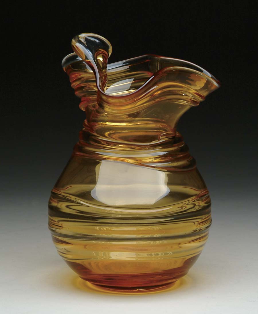 Appraisal: ART GLASS VASE MADE BY BOB CROOKS Nice art glass