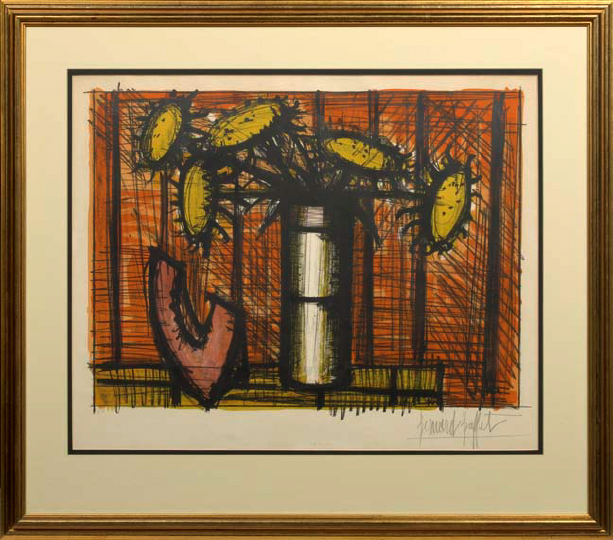 Appraisal: Bernard Buffet French - Tournesols et Melon color lithograph sight