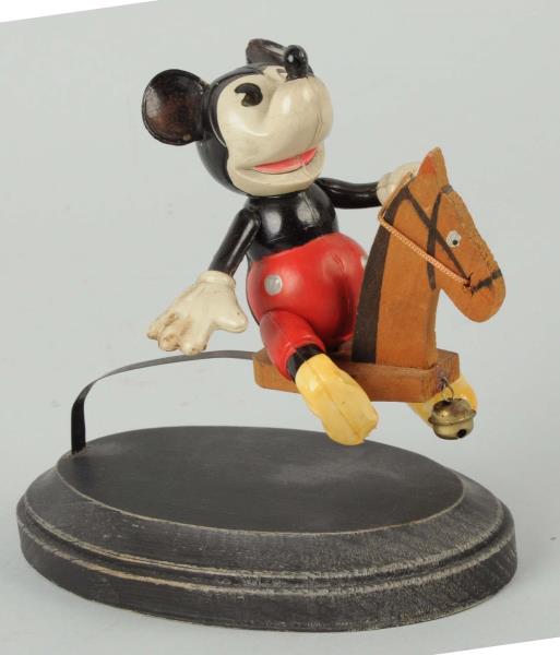 Appraisal: Celluloid Mickey Mouse Hobby Horse Spring Toy Rather scarce celluloid