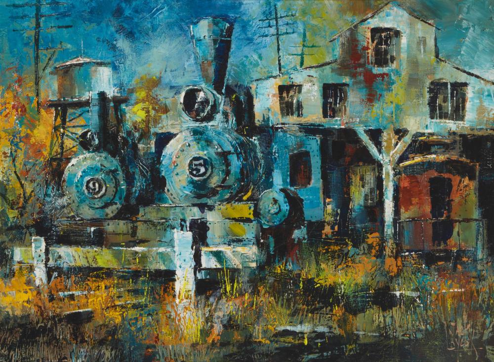 Appraisal: Jack Laycox - San Francisco CA Narrow Gauge Oil on