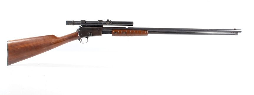 Appraisal: Marlin Model Pump Action Rifle with Scope For your consideration