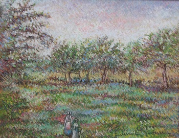 Appraisal: Paul Emile Pissaro French - Le Grand Verger Pastel on