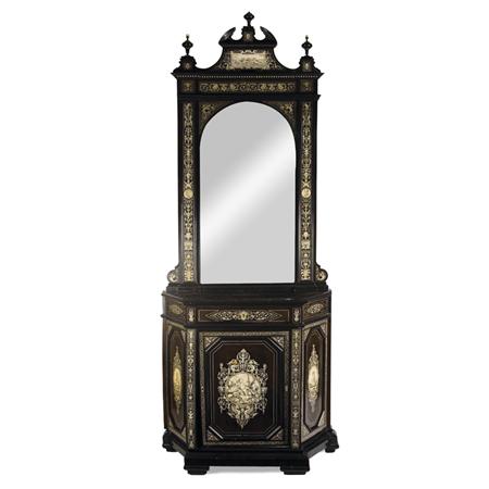 Appraisal: Italian Baroque Style Ivory Inlaid Ebonized Cabinet Estimate -