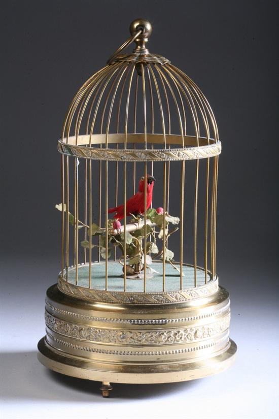 Appraisal: GERMAN SINGING BIRDCAGE AUTOMATON KG Made in Germany marks The