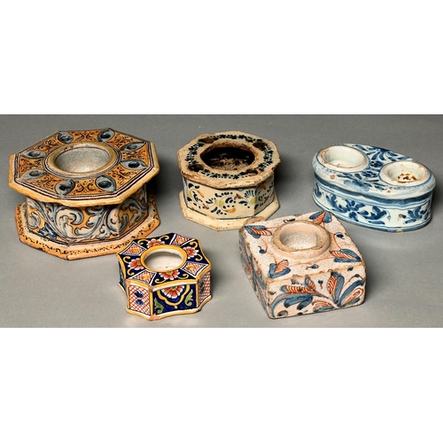 Appraisal: A Spanish faience salt cellar Talavera late th early th