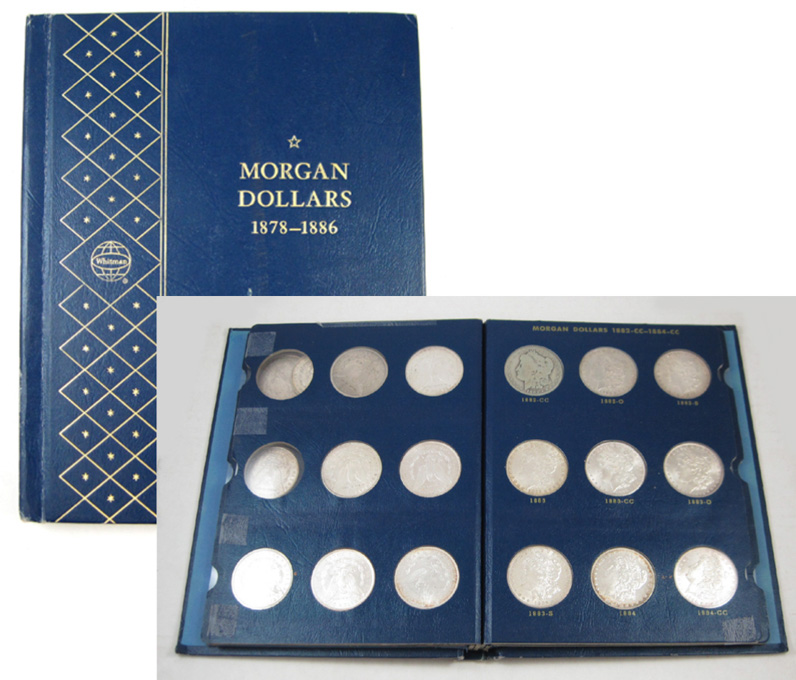 Appraisal: U S SILVER MORGAN DOLLAR ALBUM a nearly complete album