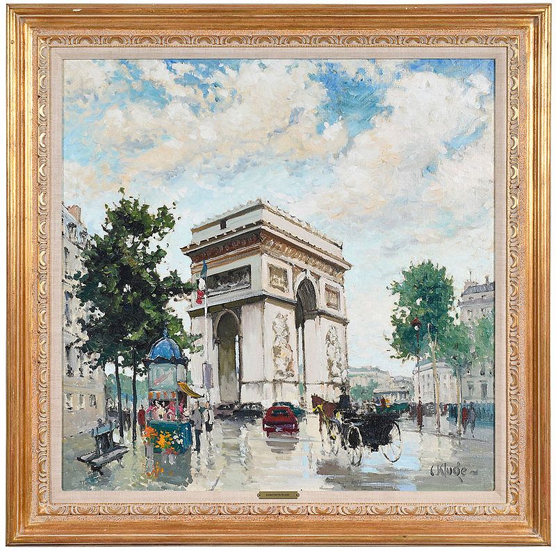 Appraisal: Constantine Kluge French - L'Etoile L'Arc de Triomphe Paris signed