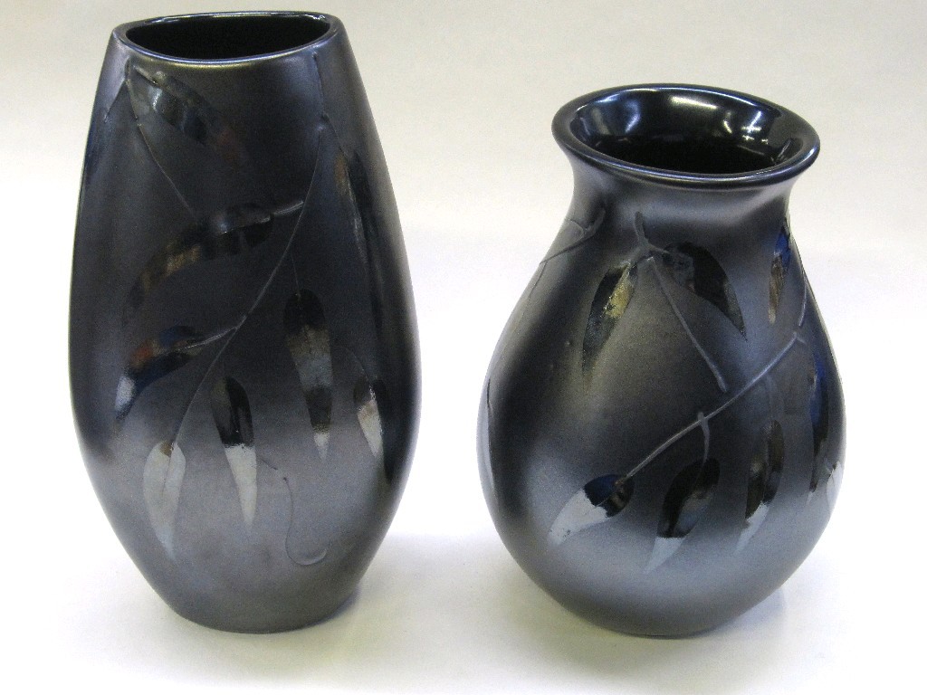 Appraisal: Two Poole pottery 'Zen' vases plus a catalogue