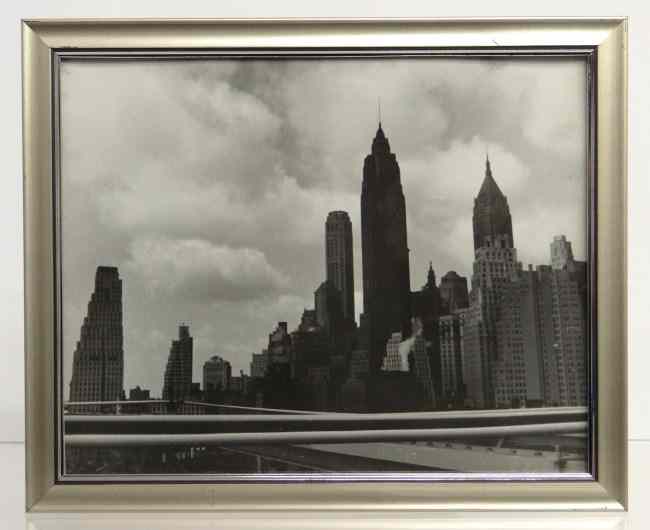 Appraisal: Vintage Al Macy photograph N Y C skyline C 's