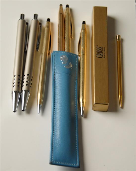 Appraisal: Group of Gold-plated and Silvertone Pens