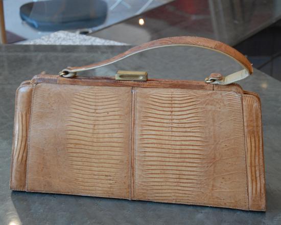 Appraisal: Palizzio Alligator Purse Crack in leather on handle H L