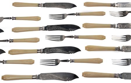 Appraisal: A late Victorian set of pairs of fish knives and