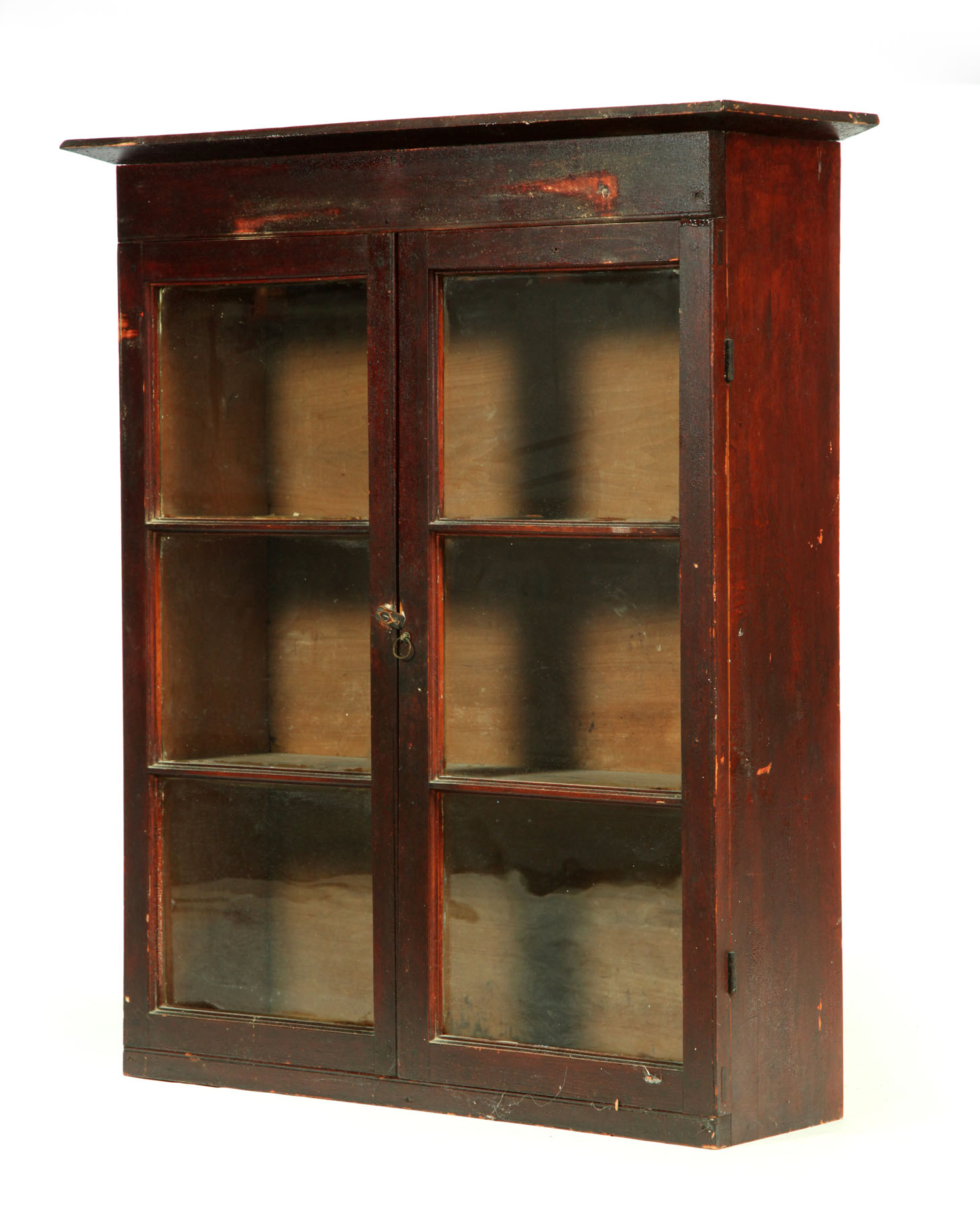 Appraisal: HANGING CUPBOARD American th century pine and poplar Double doors