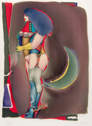 Appraisal: Richard Lindner American German - Two works of art Untitled