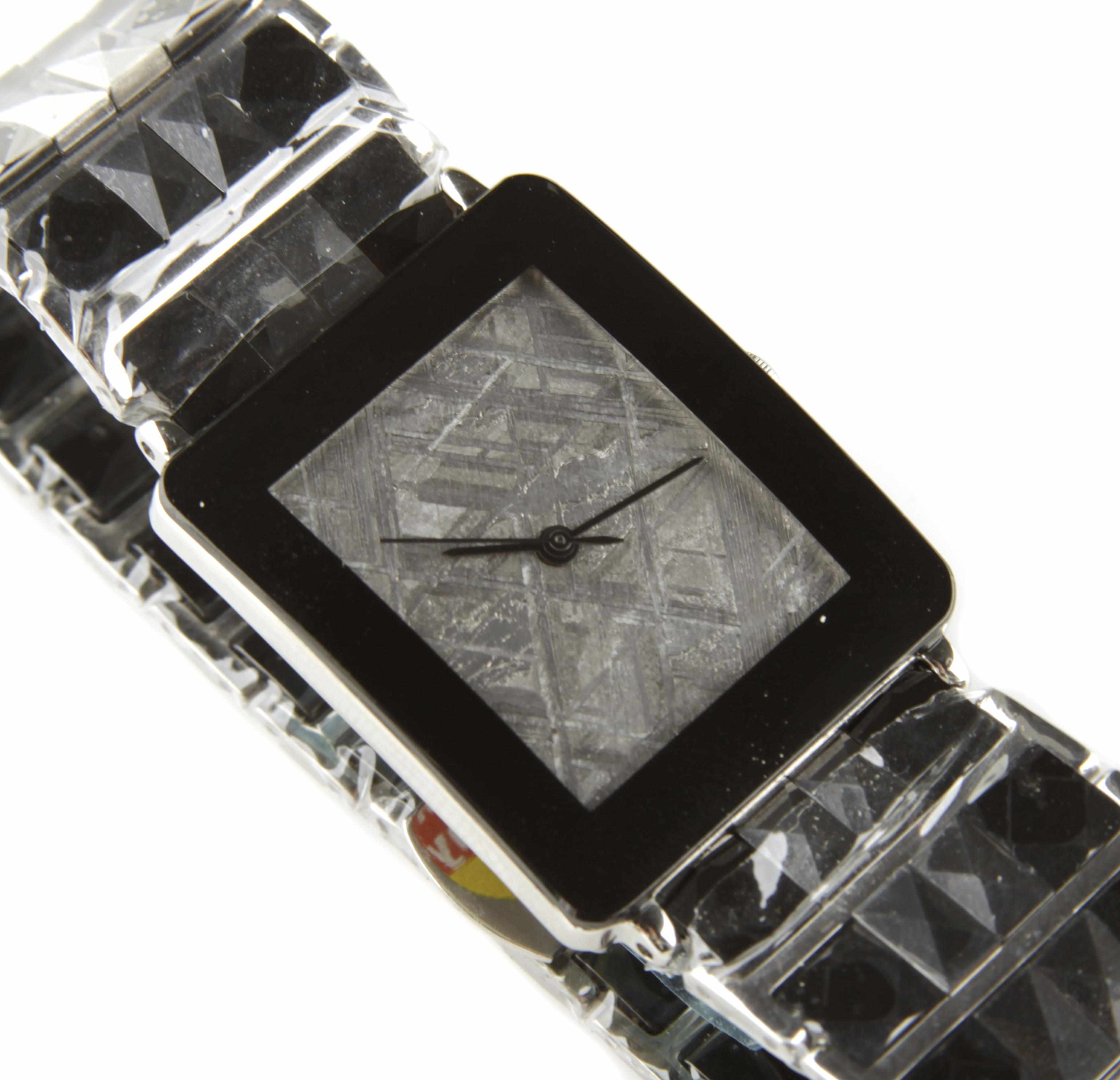 Appraisal: Gibeon Meteorite Watch on Hematite Band The rectangular face composed