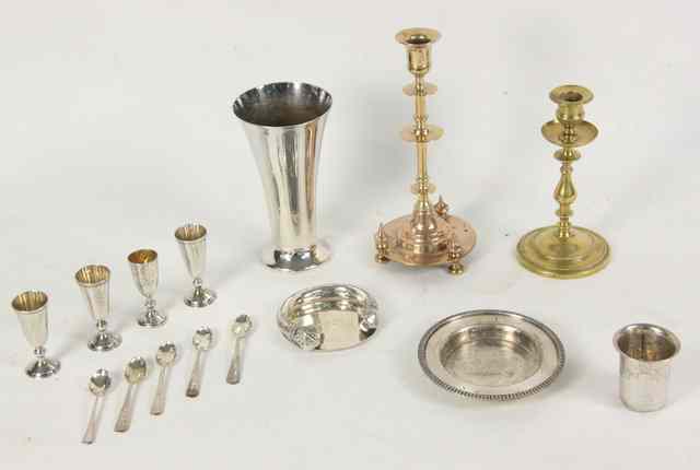 Appraisal: A German silver cup engraved a church a set of