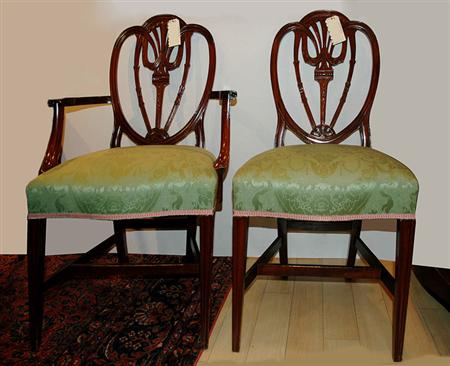 Appraisal: Set of Twelve George III Style Mahogany Dining Chairs Estimate