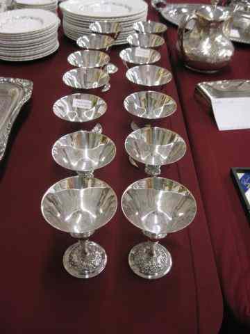 Appraisal: Silverplate Wine Glasses - '' excellent