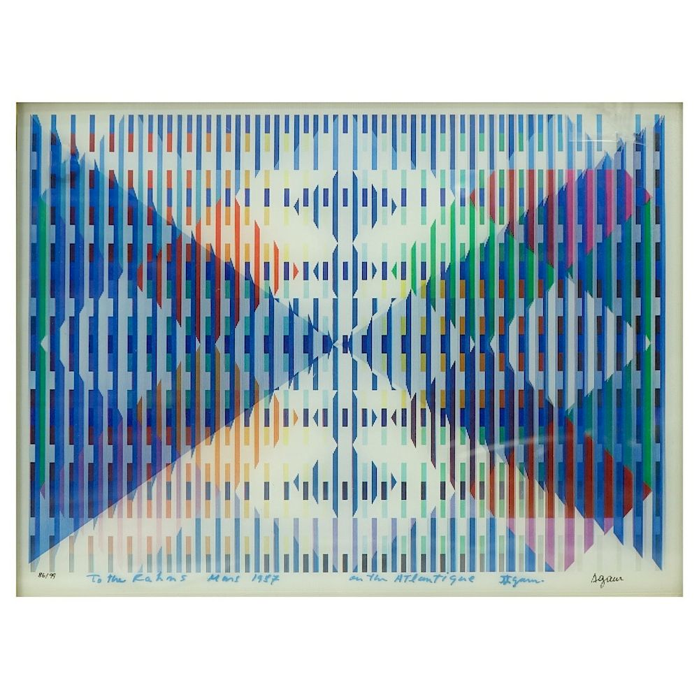 Appraisal: Yaacov Agam Israeli b Agamograph Yaacov Agam Israeli b Agamograph