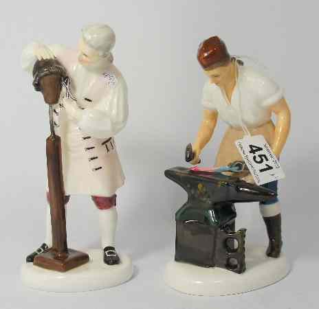 Appraisal: Royal Doulton Figures The Blacksmith of Williamsburg HN and The