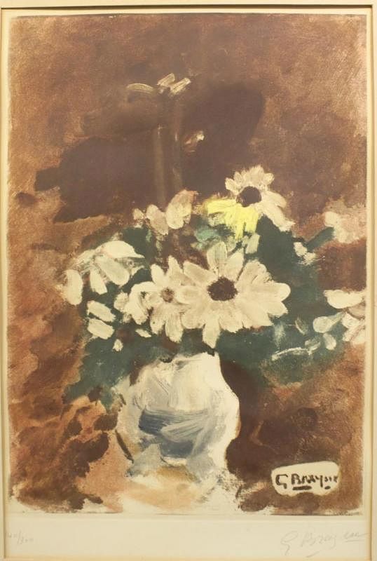 Appraisal: Georges Braque French - - Etching Vase De Fleurs Jaune