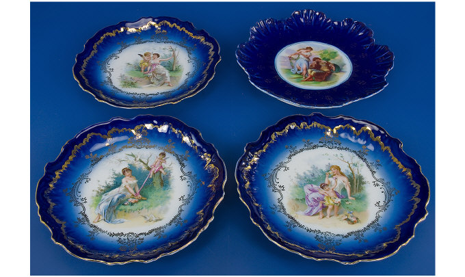 Appraisal: Three Berlin Plates All decorated with paintings a lady and