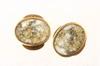 Appraisal: CUFFLINKS - Pair of oval quartz cufflinks set in K