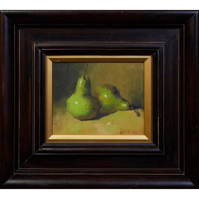 Appraisal: Chinese School Still Life of Pears th c oil on