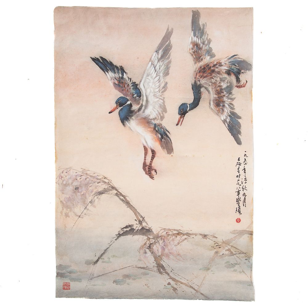 Appraisal: Lui-Sang Wong Ducks watercolor Chinese American late th century Watercolor