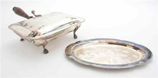 Appraisal: Two American Silverplate Articles comprising a silent butler and an