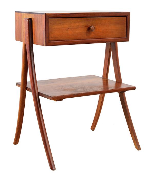 Appraisal: KIPP STEWART BEDSIDE BY DREXEL c s Walnut bedside table