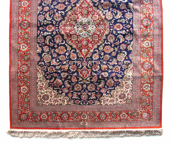 Appraisal: A Qum silk rug size approximately ft in x ft