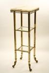 Appraisal: STAND - Victorian solid brass stand with onyx top and