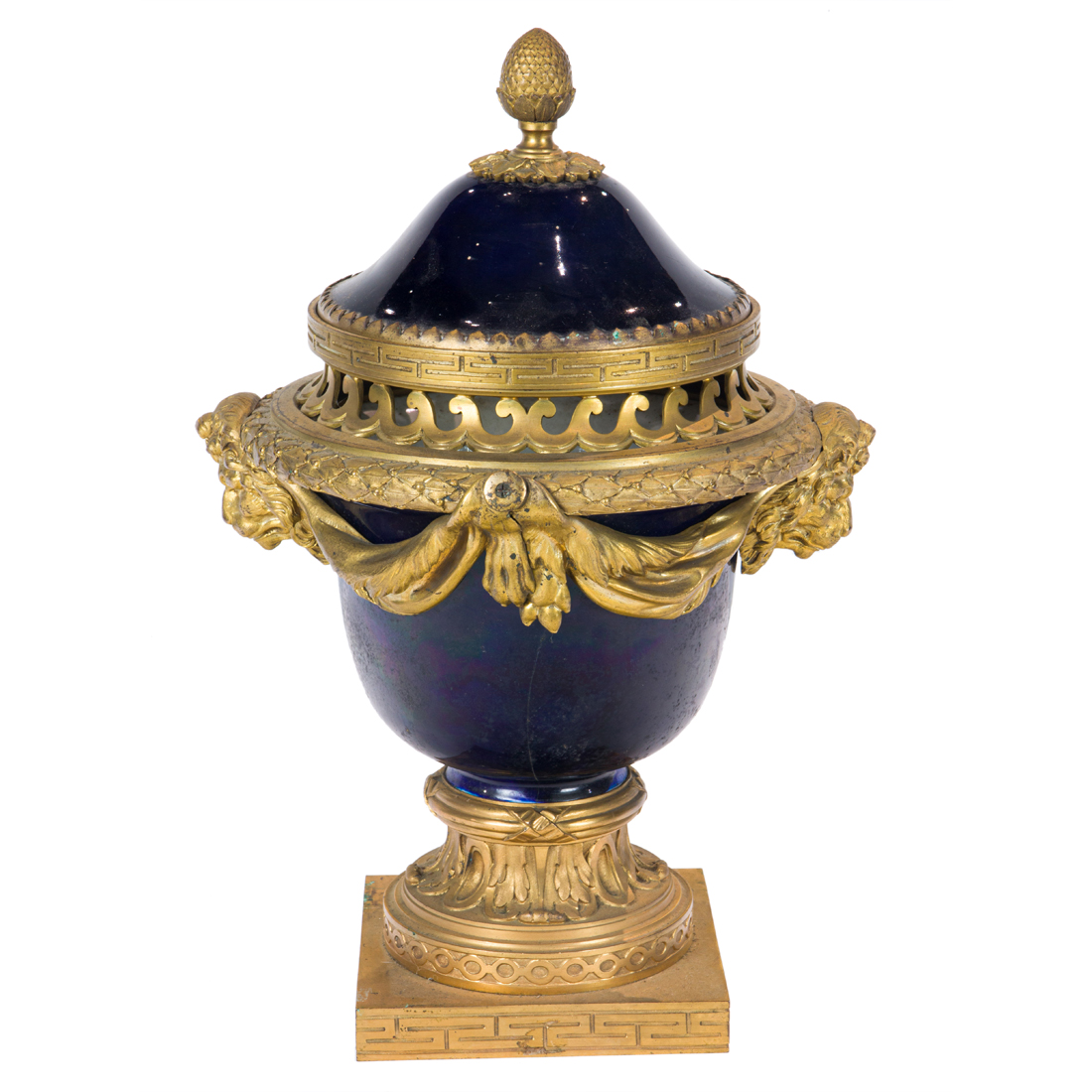 Appraisal: A LOUIS XV STYLE GILT BRONZE MOUNTED PORCELAIN POTPOURRI URN