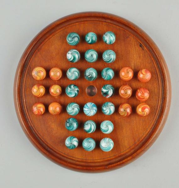 Appraisal: General Grant Board with Onionskin Marbles Marbles to Dia Board