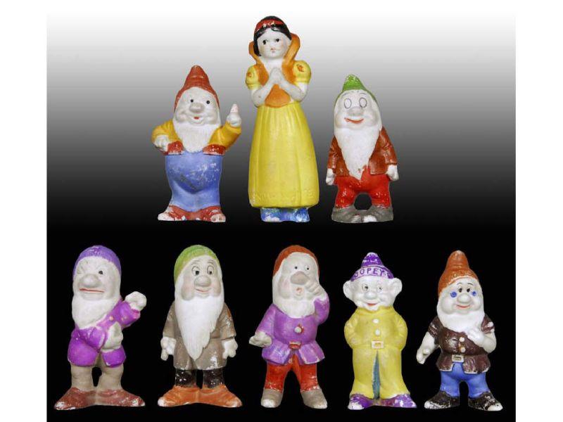 Appraisal: Bisque Walt Disney Snow White the Dwarfs Set o Description